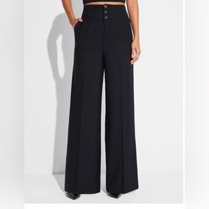 Express x Simon Spurr Super High Waisted Corset Waist Wide Leg Pant